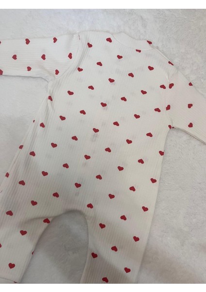 Küçük Kalpler Manşetli Tulum Kız Bebek fırsatları