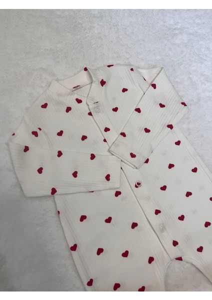 Küçük Kalpler Manşetli Tulum Kız Bebek indirimleri