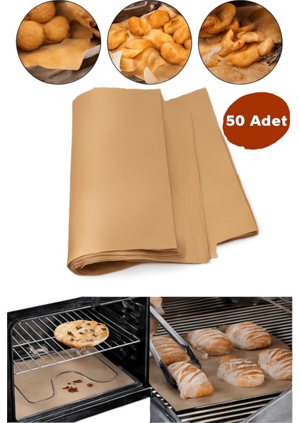 30X40 Kendinden Yağlı Fırın Kağıdı 50'li | Yapışmaz, Tek Kullanımlık, Sağlıklı Pişirme
