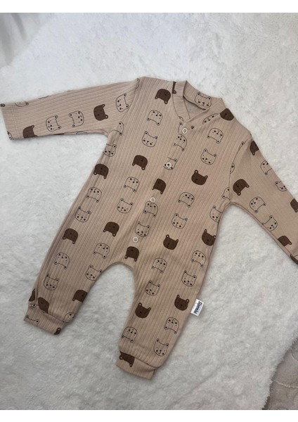 Erkek Bebek Sevimli Ayılar Manşetli Tulum fırsatları