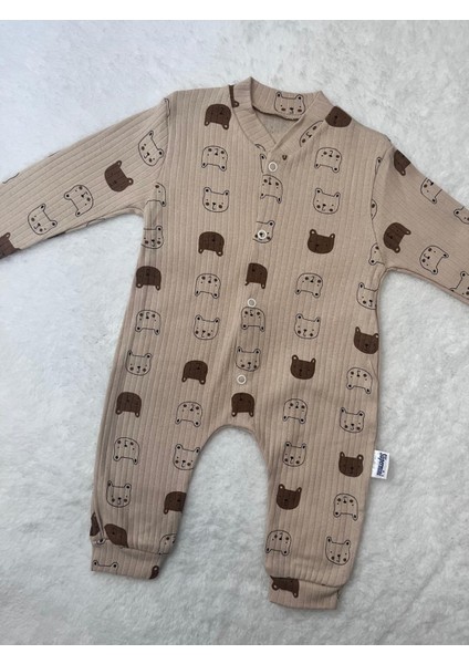 Erkek Bebek Sevimli Ayılar Manşetli Tulum indirimleri