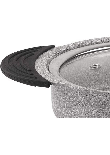 Granit Plus 3'lü Sahan Seti Silikonlu Gri 3182