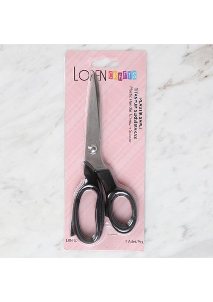 Loren Crafts Plastik Saplı Titanyum Makas Siyah Lr modelleri