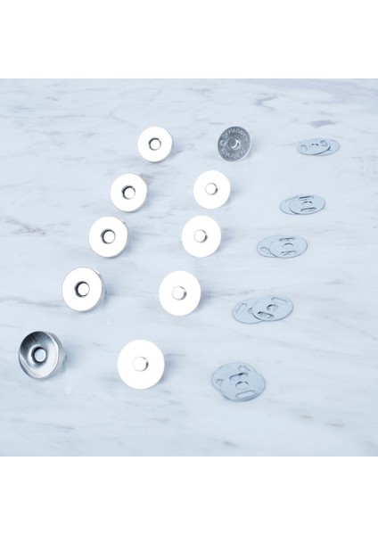 Loren Manyetik Gümüş Metal 5 Li Çıt Çıt Set