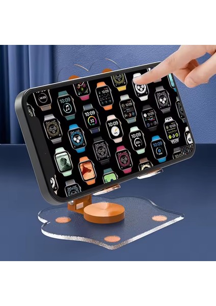 Masaüstü Telefon ve Tablet Tutucu 360° Dönebilen Katlanabilir Taşınabilir Kaliteli Telefon Standı