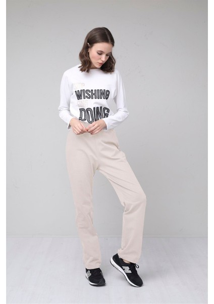 Düz Paça Eşofman Pantolon