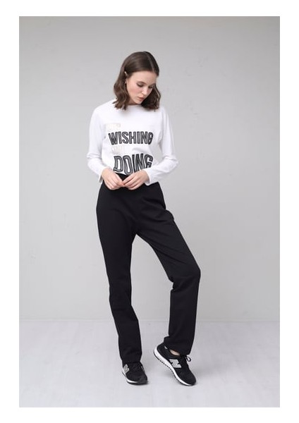 Düz Paça Eşofman Pantolon