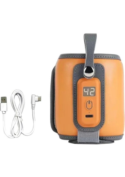 Hafif Şişe Isıtıcı USB Şarjlı Isıtma Torbası Şişe Süt Isıtıcı Uzun Ömürlü Turuncu