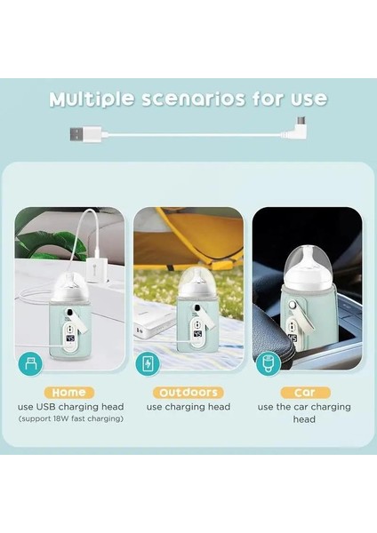 Biberon Isıtıcısı Süt Isıtıcı USB kablo ile kullanılır Süt Isıtma Termostat Otomatik Seyahat Süt Isıtıcı indirimleri