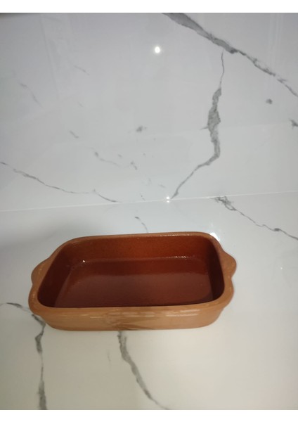 Store Orta Boy Sırlı Kahverengi Toprak Diktörtgen Borcam 35X21X5,5 fiyatları