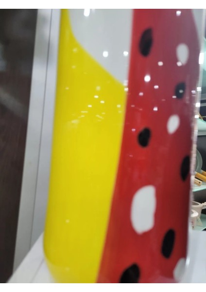 Reddish Dikdörtgen Vazo Porselen Dekoratif Obje Ev Dekorasyon 12,2X12,2X35 cm Beyaz Kırmızı 1 Adet fiyatları