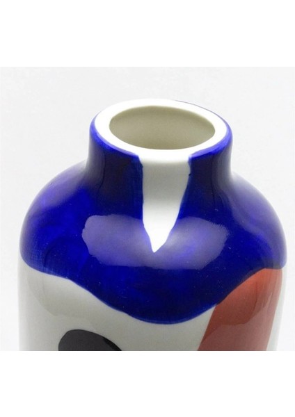 Reddish Dikdörtgen Vazo Porselen Dekoratif Obje Ev Dekorasyon 12,2X12,2X35 cm Beyaz Kırmızı 1 Adet indirimleri