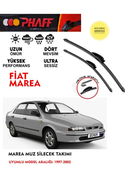 Fiat Marea Cam Muz Silecek Takımı 2001 Model Araca Özel Aparat