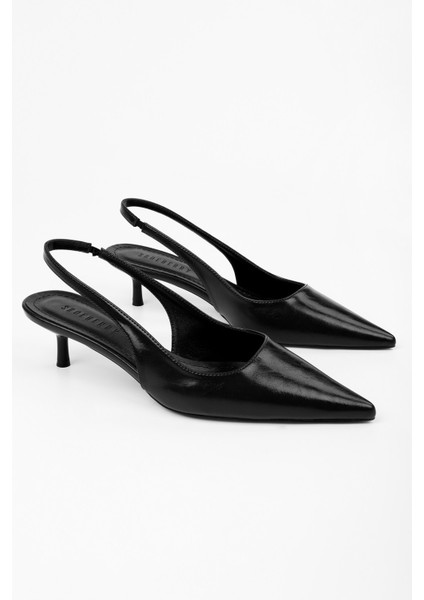 Kadın Kate Siyah Cilt Stiletto modelleri