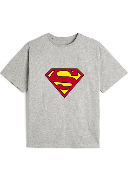 Kaliteli Pamuk Penye Unisex Erkek Kız Çocuk Baskılı Tshirt 5 6 7 8 9 10 11 12 13 14 Yaş Superman