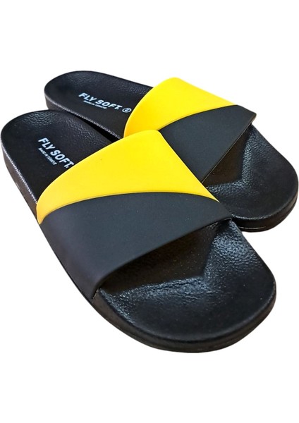 S263.071 Erkek Havuz - Plaj ve Günlük Terlik Siyah - Sarı