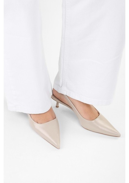 Kadın Kate Ekru Cilt Stiletto