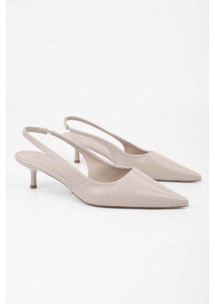 Kadın Kate Ekru Cilt Stiletto