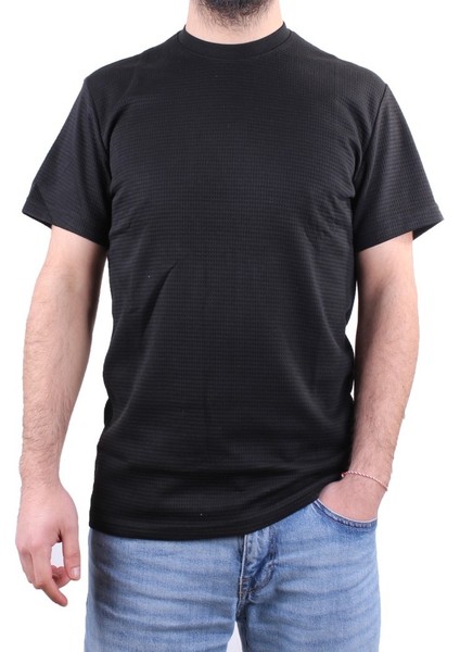 DMG23-211520 Siyah Günlük Bisiklet Yaka Erkek Tişört fiyatları