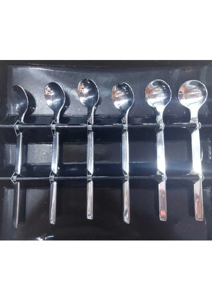 Çay Kaşık Set 6'lı Paslanmaz Çelik 10CM Lekelenmeye Korozyona Dirençli Makinede Yıkanabilir