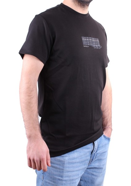 DMG23-211676 Siyah Günlük Bisiklet Yaka Erkek Tişört