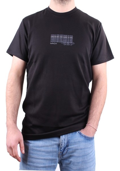 DMG23-211676 Siyah Günlük Bisiklet Yaka Erkek Tişört fiyatları