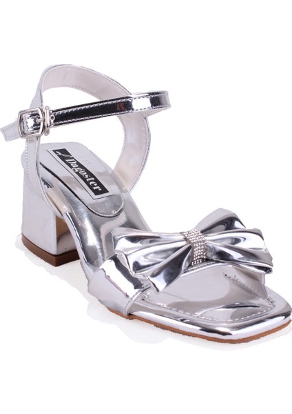 DJA76-ASK43 Gümüş Ortopedik Kız Çocuk Abiye Ayakkabı