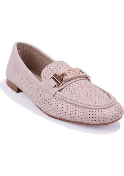 DZA07-1181122 Bej Günlük Babet Kadın Ayakkabı