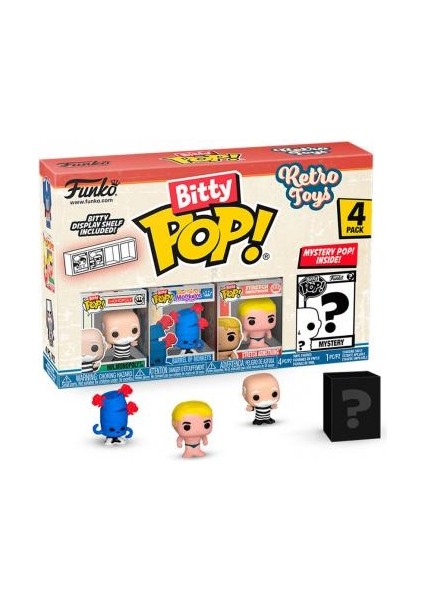 Pop Bitty Retro Toys Pack 4 Mini Figür