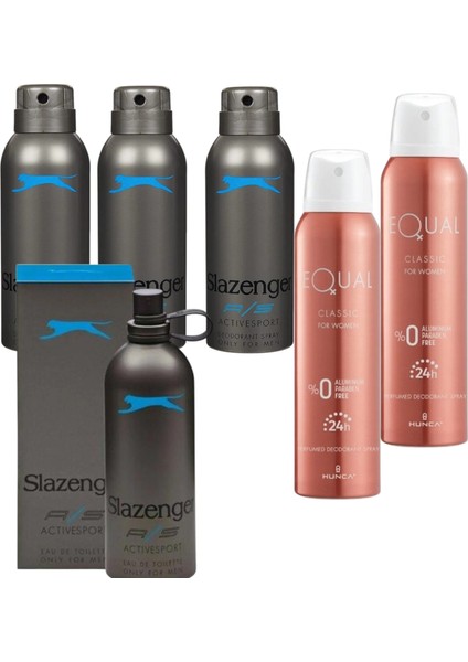 Activesport Mavi Erkek Parfüm Edt 125 ml + Deodorant 150 ml 3 Adet + Equal Deodorant 150 ml 2 Adet