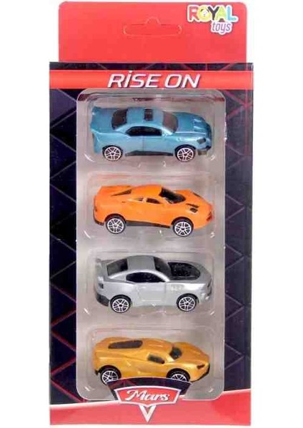 Rise On 4'lü Mini Oyuncak Araçlar