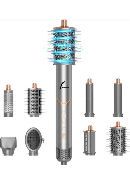 8 In 1 Hava Üflemeli Saç Düzleştirici Şekillendirici Compact Saç Kurutma Fön Makinesi Airwrap