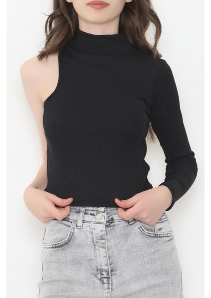 Fitilli Tek Kollu Kadın Body