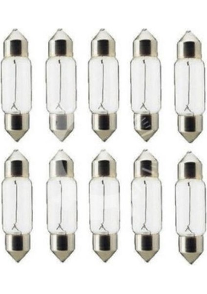 10 Adet 12V C5W 36MM Sofit Ampul