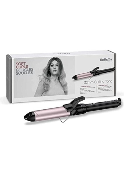 Babyliss Seramik plaka, 180°C, 32 mm çaplı saç maşası, siyah renkli kullanışlı ürün
