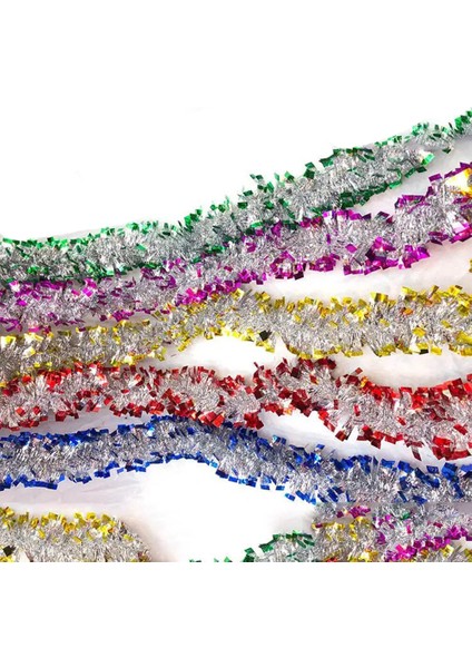 Mavi Gümüş Renk 4 cm Genişlik Garland Çift Renk Sim Süs 180 cm (3791) fırsatları