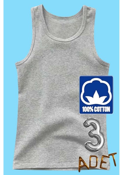 Erkek Çocuk Premium Pamuklu 3'lü Penye Atlet modelleri