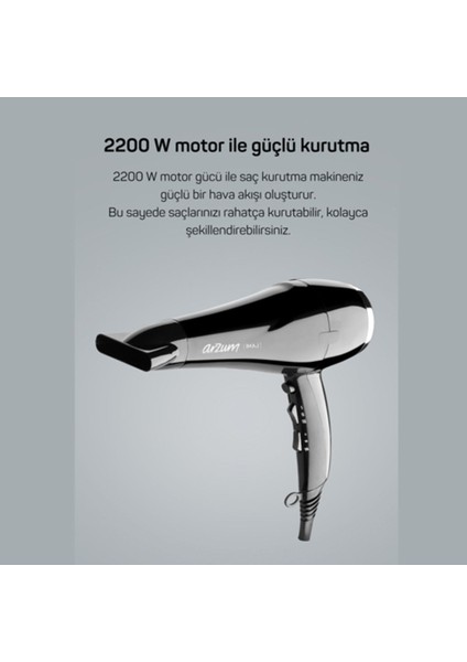 AR5011 Imaj 2200W Difüzörlü Saç Kurutma ve Fön Makinesi