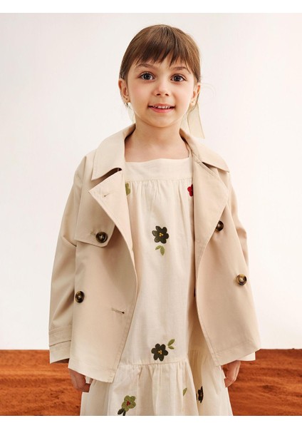 Lcw Kids Gömlek Yaka Kız Çocuk Mont