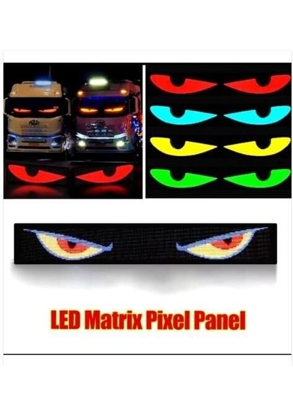 Pixel LED Panel 16X64 Dijital Ekran Yazı ve Animasyon Bantlı Bluetooth