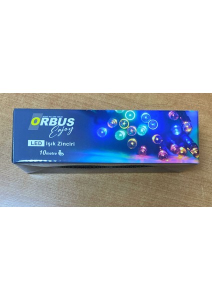 10 Metre Renkli Top Işık 100 Ledli Usb'li Yılbaşı Süsü