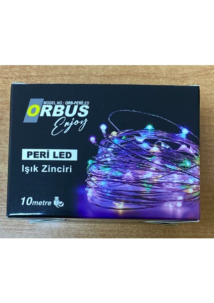 10 Metre Peri LED Renkli Usb'li Işık Yılbaşı Süsü