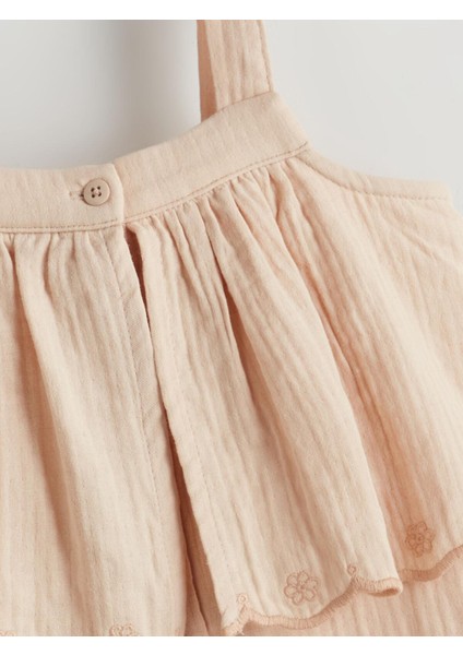 Lcw Kids Kare Yaka Fırfırlı Kız Çocuk Salopet fiyatları