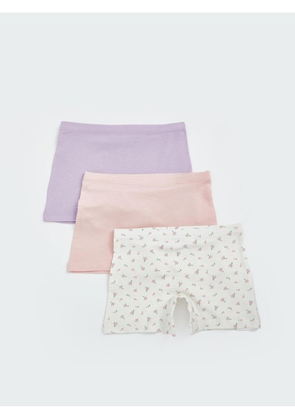 Lcw Kids Penye Kız Çocuk Boxer 3'lü