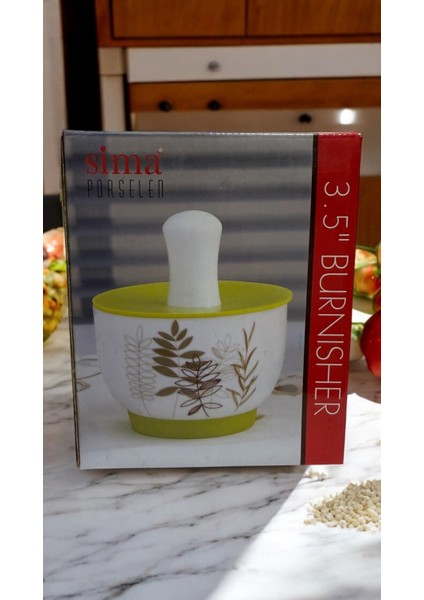 Porselen Tokmaklı Havan Seti 10 cm