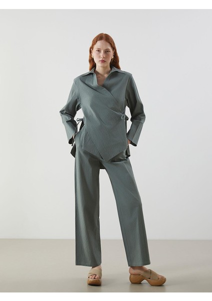 Lcw Vision Beli Lastikli Dokulu Kadın Pantolon