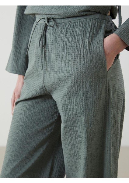 Lcw Vision Beli Lastikli Dokulu Kadın Pantolon modelleri