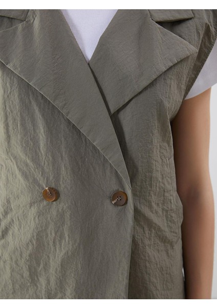 Lcwaıkıkı Classic Ceket Yaka Oversize Kadın Yelek