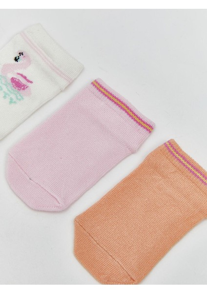 Lcw Kids Baskılı Kız Çocuk Patik Çorap 3'lü indirimleri