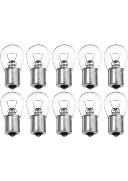 10 Adet 12V P21W 93 Tek Duy Düz Tırnak Ampul BA15S